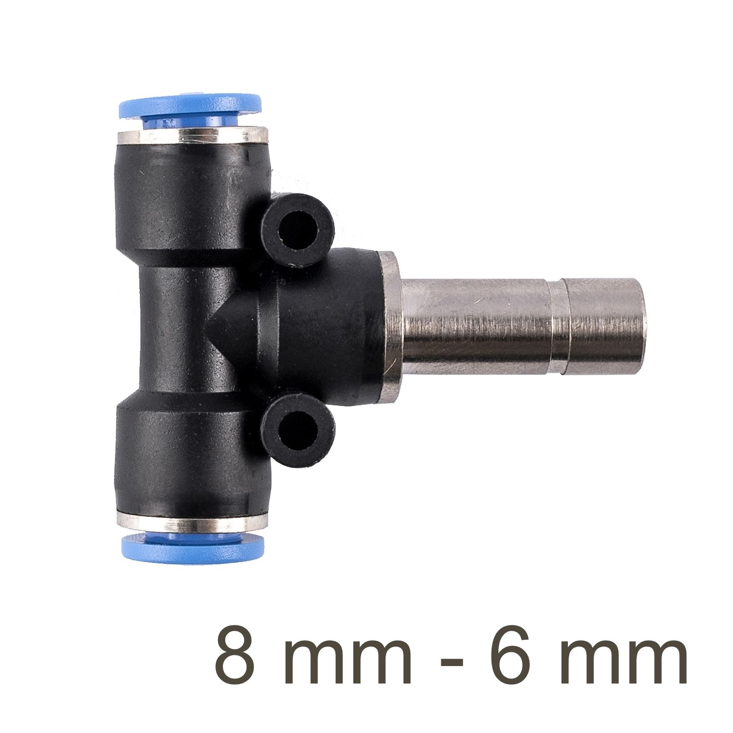 Red. Insert T-joint Pu 8mm - 6mm